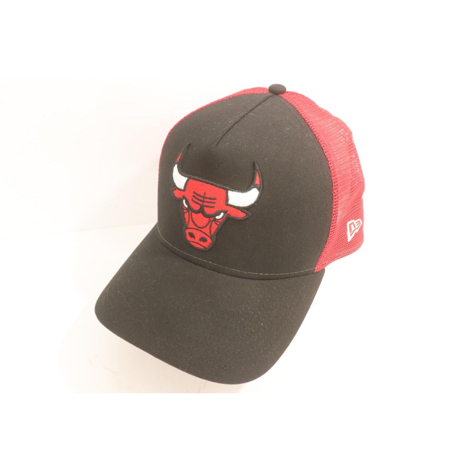 Used [Used] NEW ERA men s cap -- ADJUSTABLE chicago bulls NEW ERA -- black black red red logo