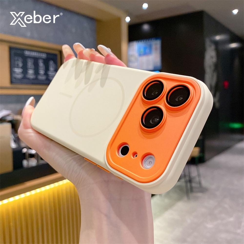 Silicone Case For iPhone 17 16 15 14 13 Pro Max Plus Air For Magsafe Magnetic Wireless Charging Lens Protection Cover