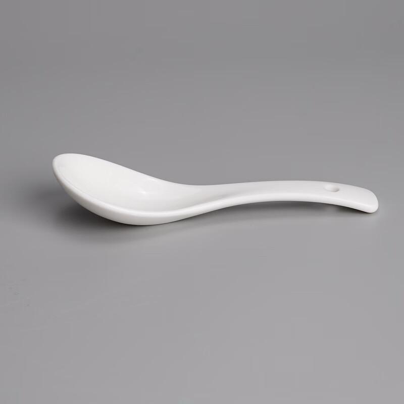 Guro Pure White Ceramic Multi-Purpose Spoons, 50-Pack
