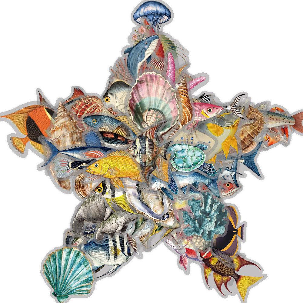 

50 шт. Наклейки с морскими организмами Харадзюку Креативные Скейтборд Бумага Телефон Багаж Водонепроницаемый Компьютер Подарки Бумага Комната