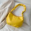 Fashion Women Cloud Underarm Bag Soft Pu Leather Solid Pleated Female Single Shoulder Bag Summer New Casual Versatile Handbag