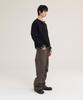 Akesi Contra Layered Henley Neck Long Sleeve_Black And Charcoal