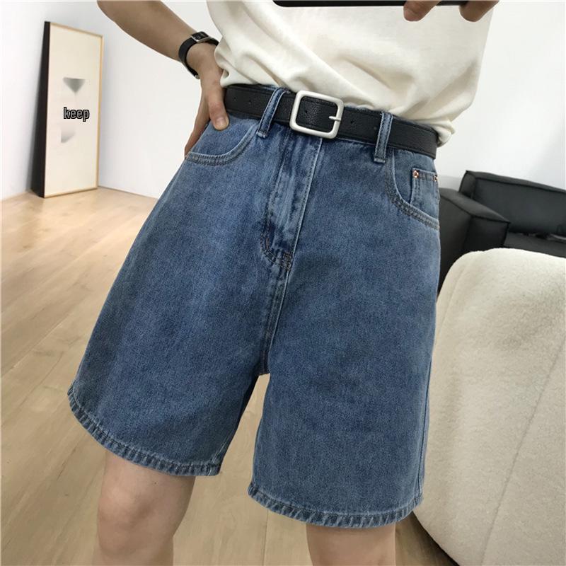 Korean Style Women's Summer Denim Shorts - Casual, Loose, Slim, Straight, Trendy Cycling Design (2022 Version)