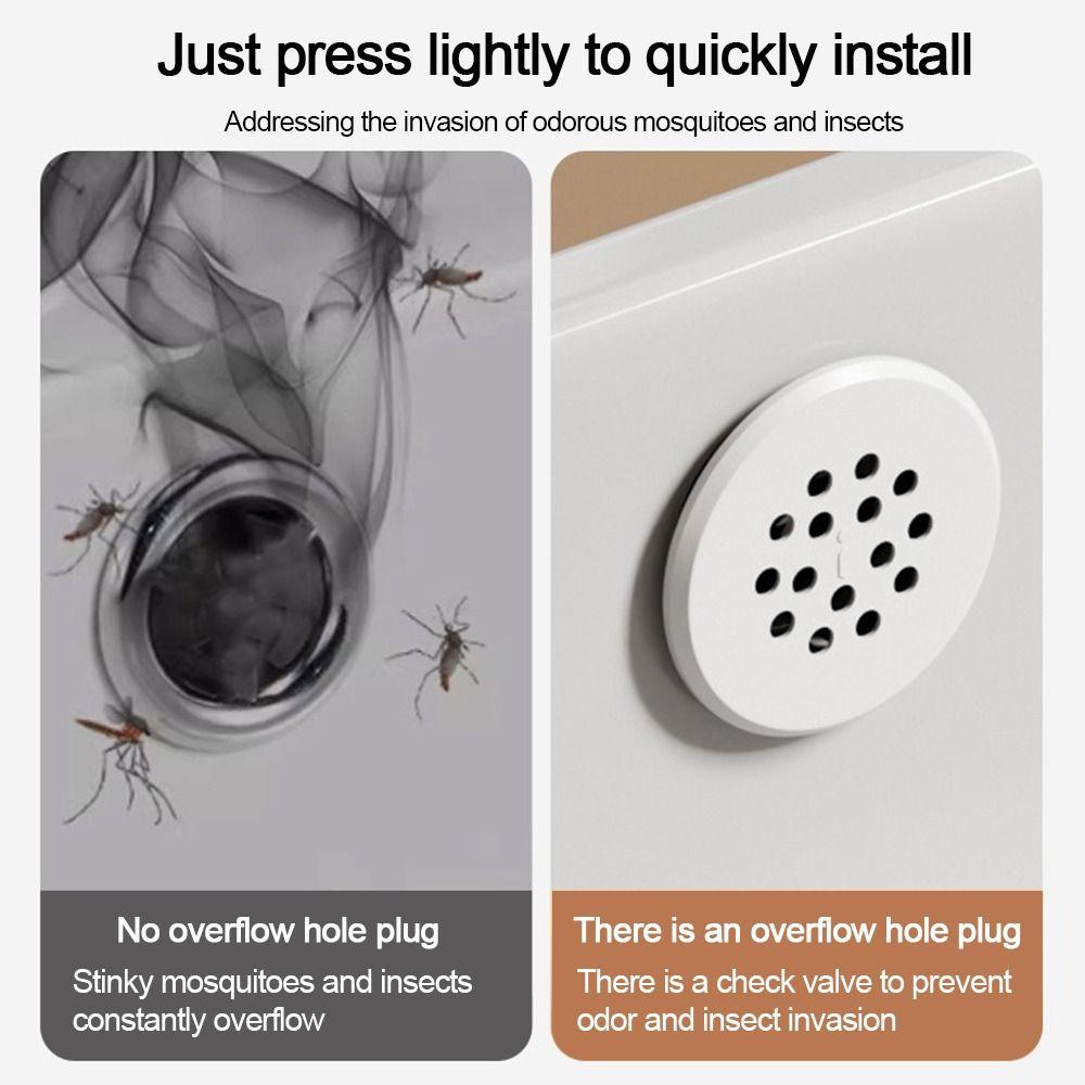 Portable Plastic Sink Overflow Covers Round Replacement Sink Hole Cover Trim Ring Cap Kitchen Bathroom Supplies