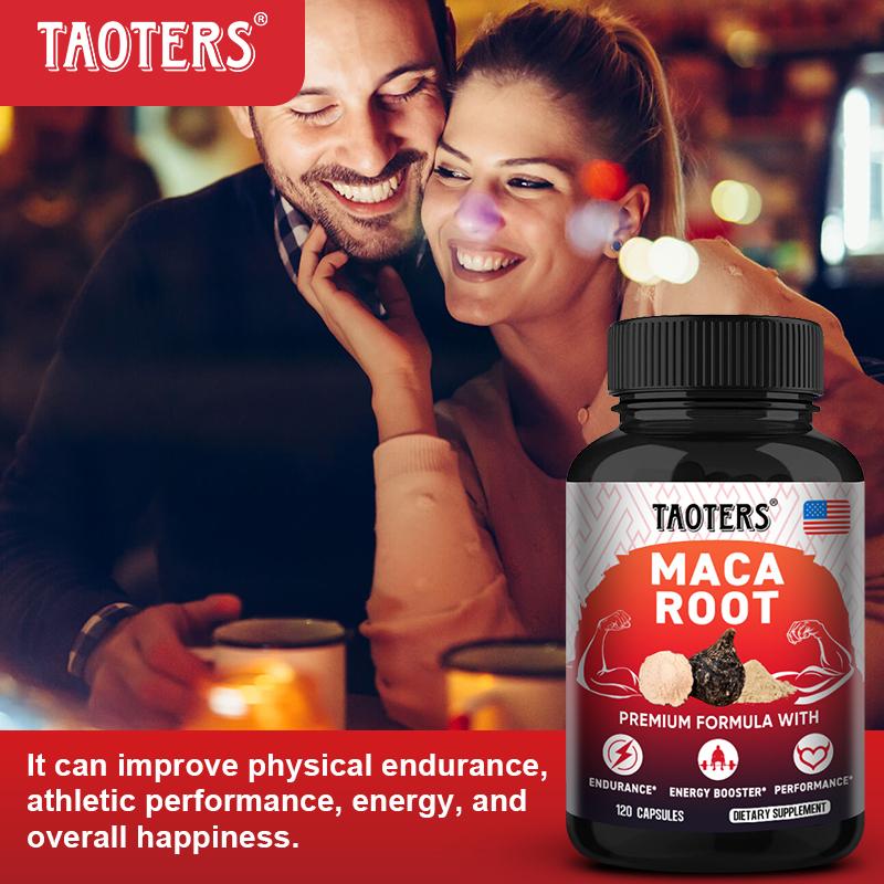Taoters Maca Root Compound Herbal Capsules Improve Energy and Endurance 120 Capsules