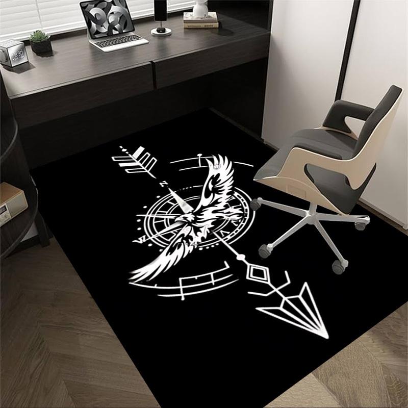 

1pc Eagle Compass Carpet Anti Slip Polyester Floor Mat for office.Bedroom 60cm by 90cm
