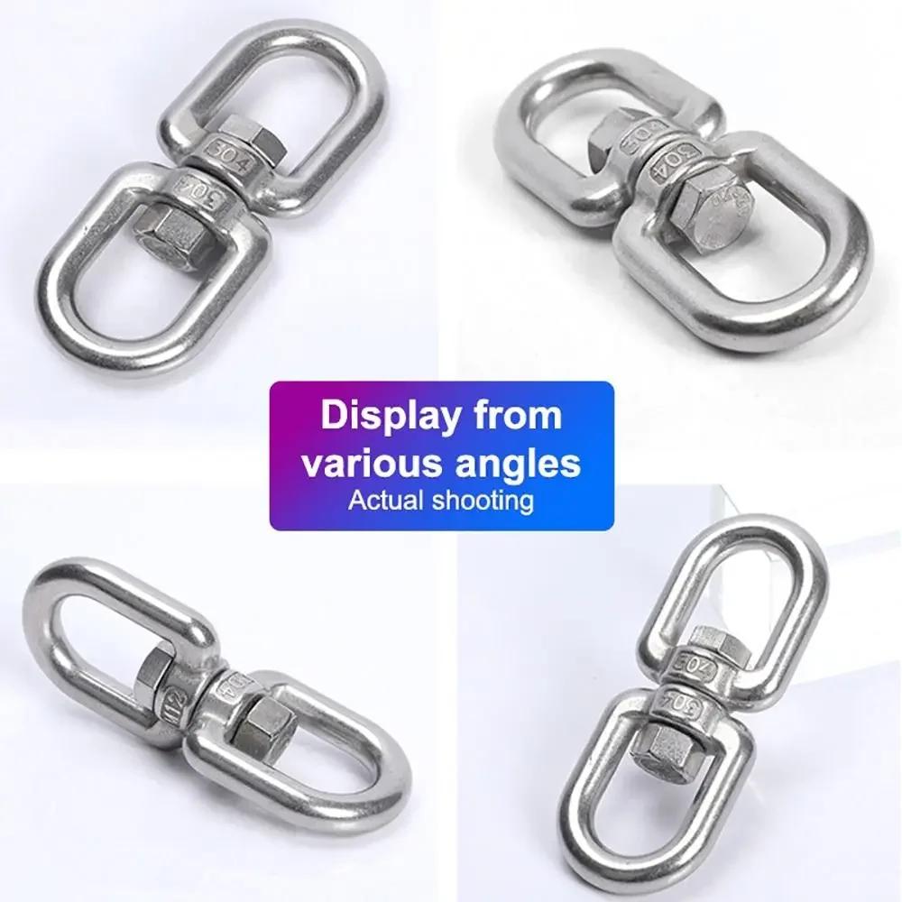 1Pcs Eye Connectors 8 Ring Hook 304 Stainless Steel M4 M5 M6 M8 Carabiner Clasp Universal 4mm 5mm 6mm 8mm Marine Anchor Swivel