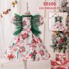 Girls Dress Santa Claus Snowflake Skirt Children's Skirt Cartoon Princess Dress Christmas Costumes