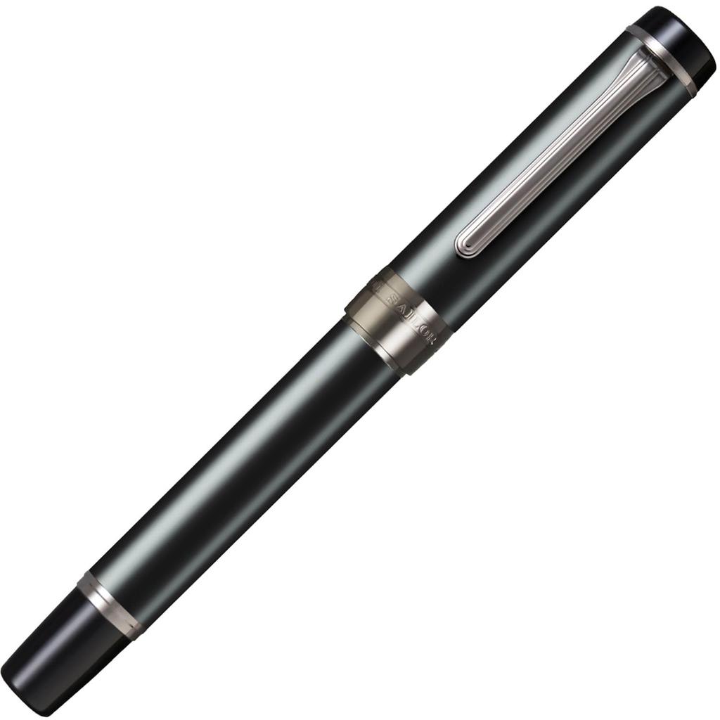 Sailor CYLINT Fountain Matte Black Stainless Thick 21K Gold Pen, Steel, Nib, Nib, 10-6007-620