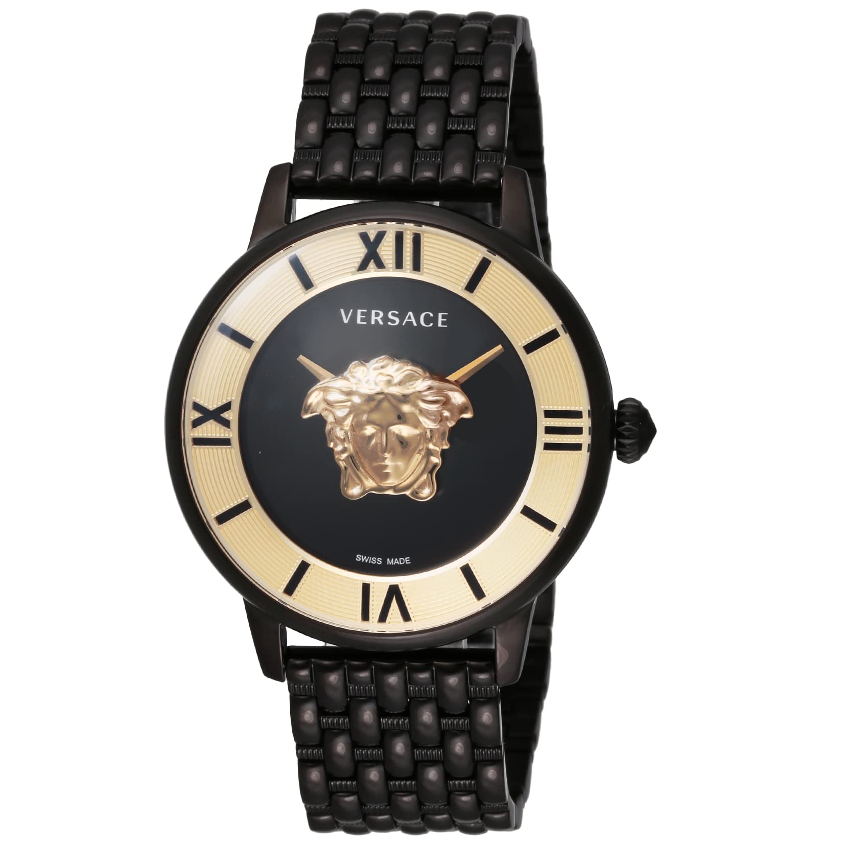 

Watch LA MEDUSA La Medusa Gold Dial Stainless Steel Sapphire Glass Quartz 38MM Swiss Watch VE2R00422 Black [Versace] Women s [Item]