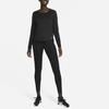 Nike Therma-Fit One Solid Color Crew Neck Long Sleeve T-Shirt Women Tops Black DD4927-010