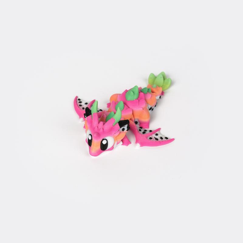 

3D-печатные милые и забавные ornaments из фрукта питахайя, дракона и яйца дракона, пластиковые украшения, скульптуры для украшения рабочего стола, праздничный подарок