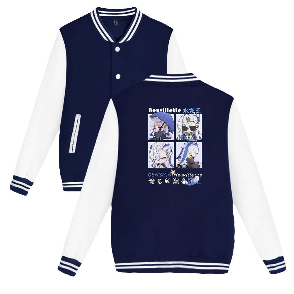 New Women Men's Jackets Bomber Jacket Genshin Impact Baseball Jacket Oversize Hip Hop Outerwear for College Couples Clothing Custom