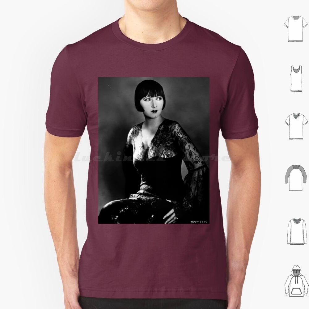 Mae Busch In 1925 T Shirt Cotton Men Women DIY Print Mae Busch Vamp Silent Film 1920s Flapper Old Hollywood Silent Movie Bobbed