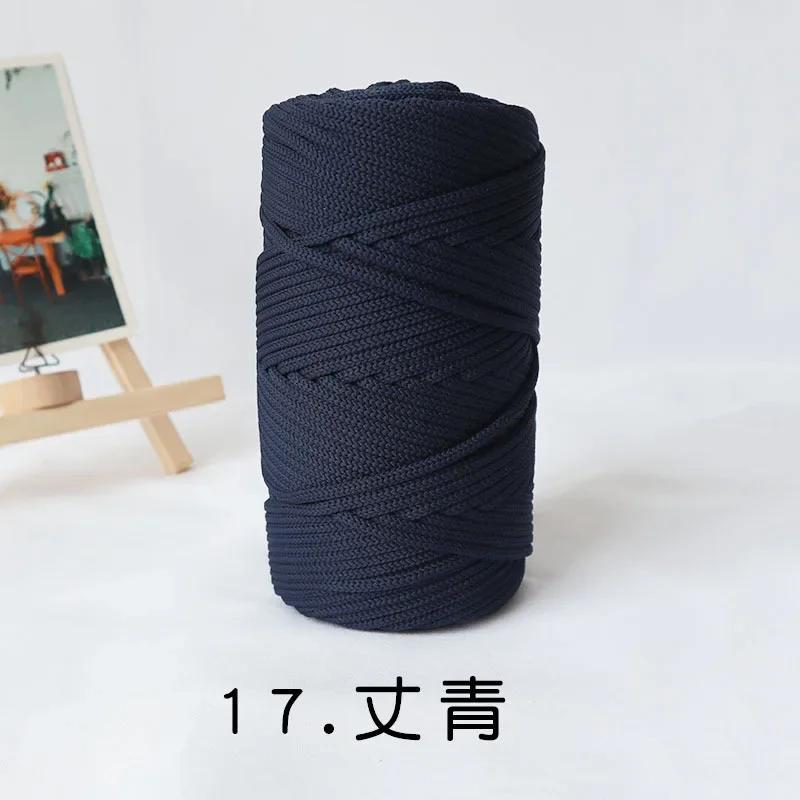 300g/4mm Polyester Nylon Mischgarn Große Rolle Runder Hohlfaden DIY Handgewebtes Wandteppich Dekorationsgarn Häkelstrang