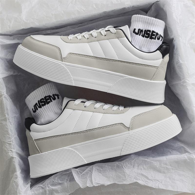 Little white shoes men's trendy shoes spring and summer new thick-soled heightening Korean board sports board shoes men's casual men's shoes