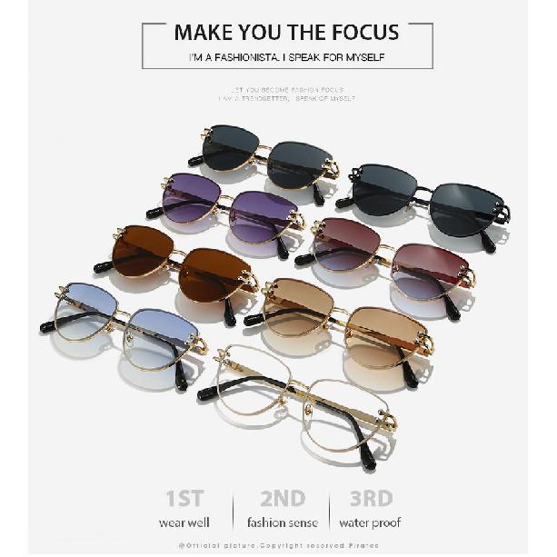 Round-edged triangular frame sunglasses, simple design, UV protection, suitable for driving and outdoor activities