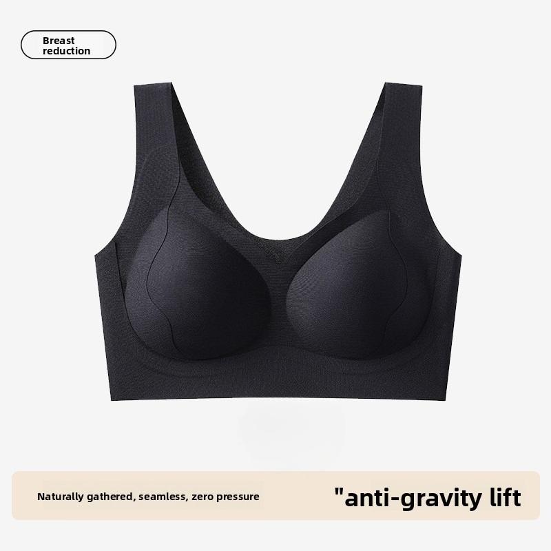 Women's Spring and Summer Small Chest Gathers To Prevent Sag and Pull No Underwire Vest Type No Trace Underwear