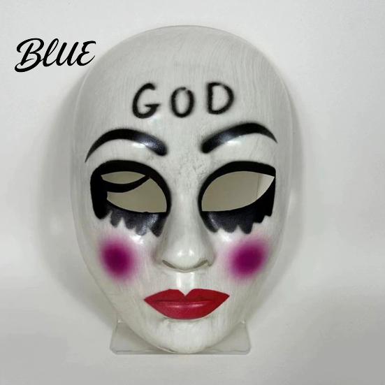 Nicht stickige Maske für langes Tragen Gruselige Halloween-Maske für Erwachsene Horror Realistisches Cosplay Party Gealtertes texturiertes Zubehör Gruselige Vollgesichts-Maskerade