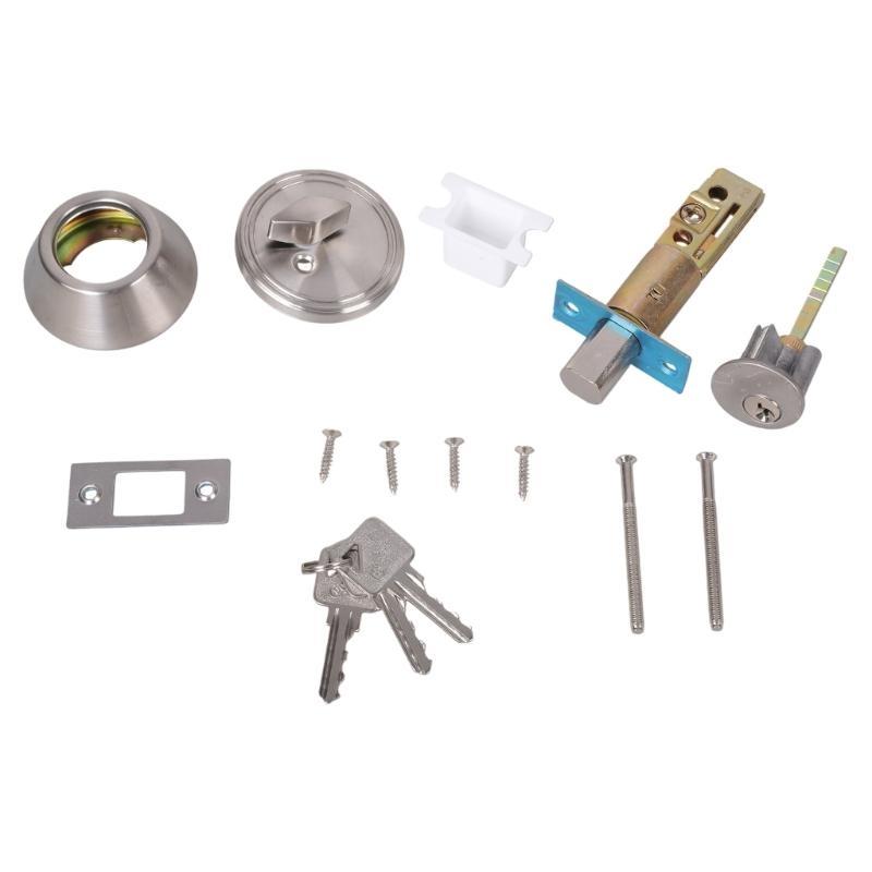 Invisible Door Lock Exterior Door Knobs with Lock & Keys Entry Door Lock