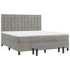 3138091 vidaXL Lit à sommier tapissier et matelas Gris clair 160x200cm Velours
