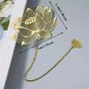 4pcs Golden Hollow Metal Bookmarks with Chains Universal Gift for Book Lovers Writers Readers Birthday Graduation - No Feathers