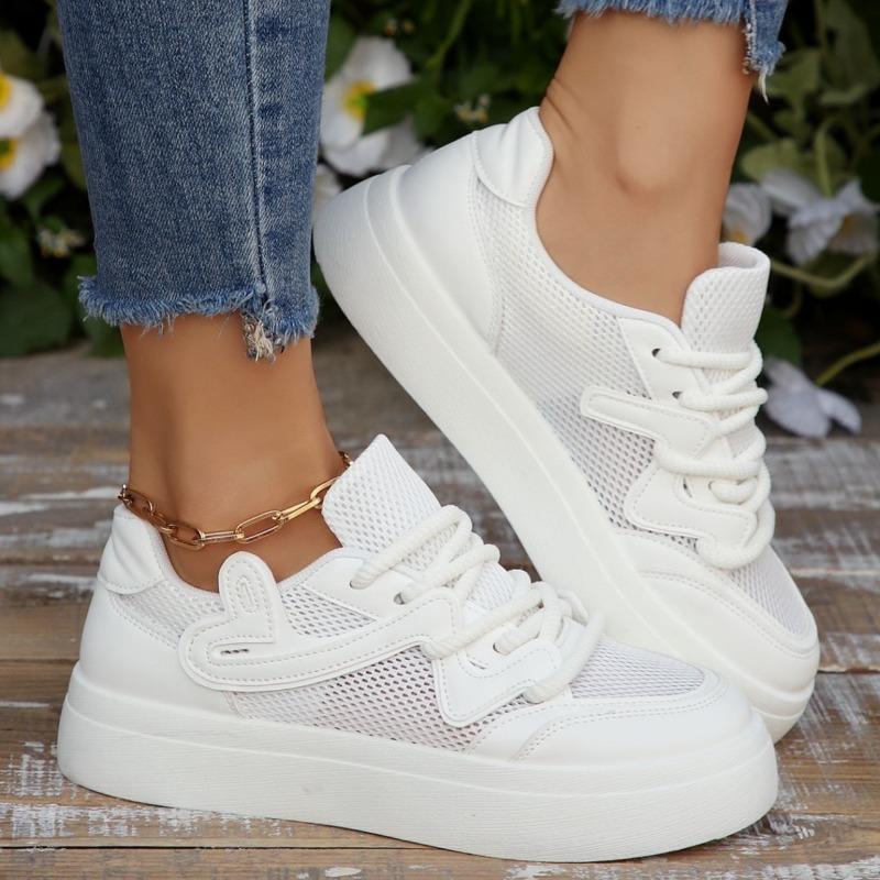 Women's Vulcanize Shoes Breathable Mesh Sports Shoes Thick Sole Casual Shoes Women Sneakers Skateboard Shoe Tenis Mujer