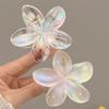 New Laser Gradient Flower Hair Claw Women Fashion Lightweight Acrylic Headwear Hairpin Crab Barrette Girl Hair Accessories