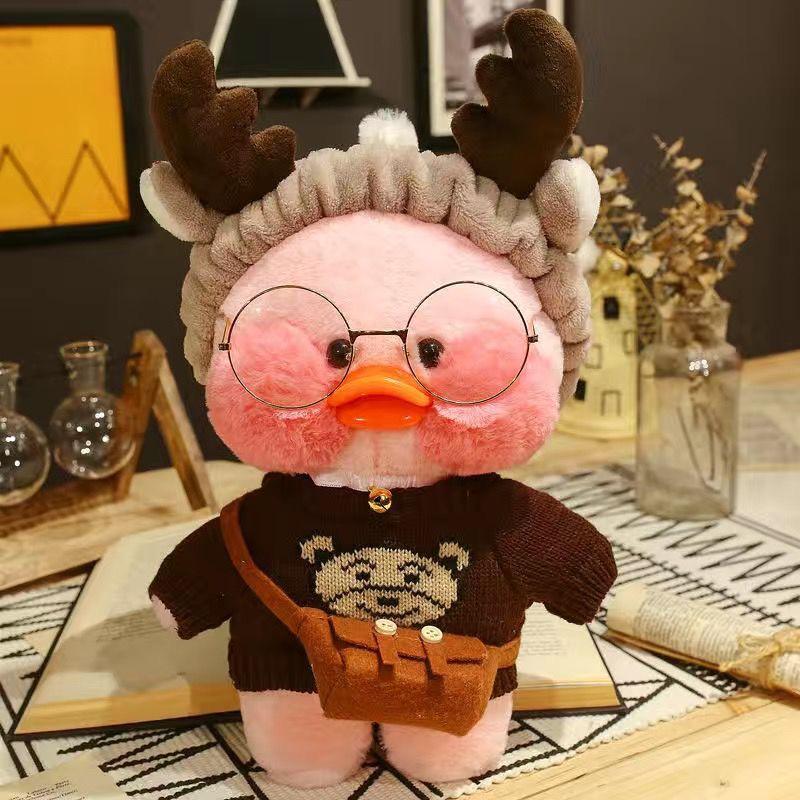 Hyaluronic Acid Influencer Duck Plush Headband - Cute Yellow Doll for Christmas