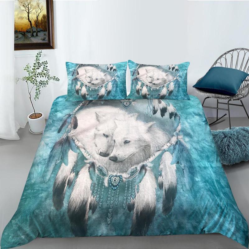 Exotic Style Print Bedding Set Comforter Duvet Cover Microfiber Breathable Warm Quilt Covers Home Bedclothes Children Gift