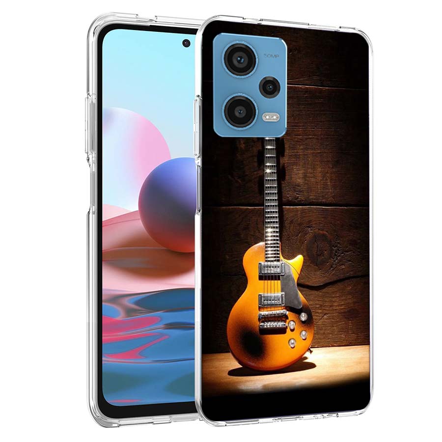Retro Rock Music Electric Guitar Phone Case For Redmi Note 13 12 14 15 Pro Plus 13R 11 11T 11E 11S 10 Pro 10S 9 9S Cover Cell Cl