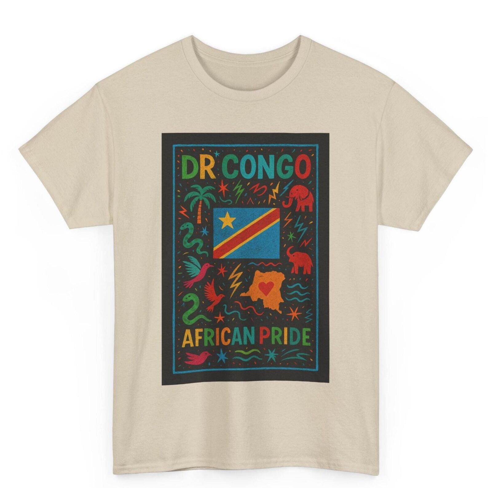 DR Congo T-Shirt: Vintage Kinshasa Graphic Tee, African Pride 3XL