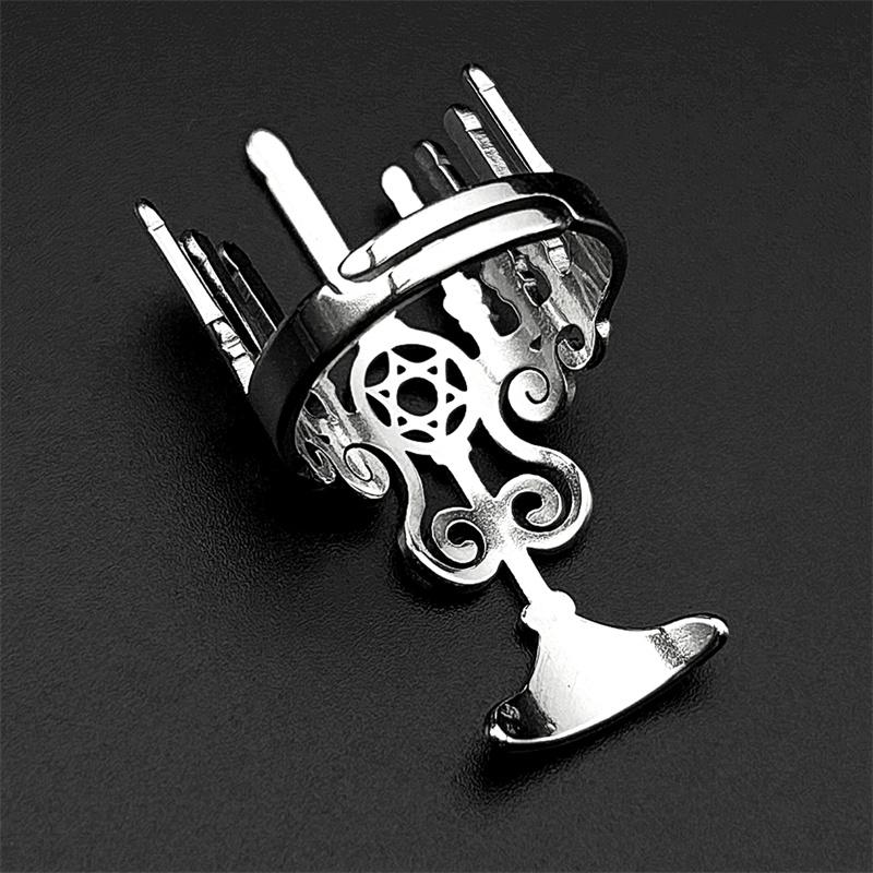 Judaica Israel Lamp Hanukkah Menorah Rings for Women Men Stainless Steel Silver Color Star of David Finger Ring Jewelry Gift
