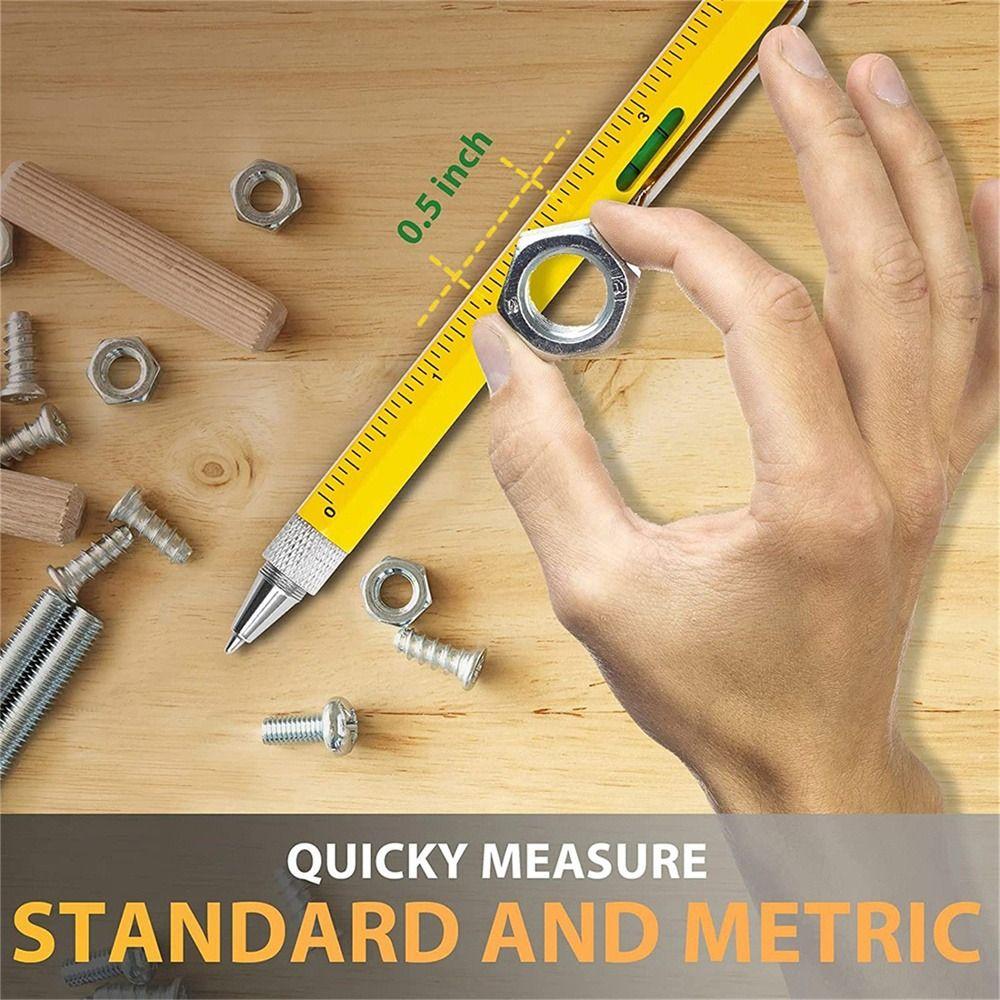 Gadgets Screwdriver Spirit Level Ballpoint Pen Capacitive Pen Woodworking Pen Multi-functional Pen