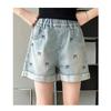 Children Casual Denim Shorts Bow Girls Elegant Above Knee Pants Mini Jeans Kids Teenager Brief Summer Shorts