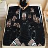 All Blacks,pattern Flannel Blanket, High quality Comfortable for All Seasons, Home Decor, Warmth and Comfort, Perfect for Gifts.