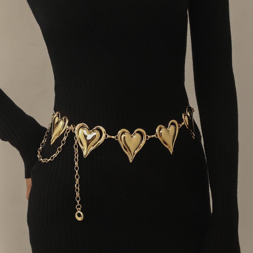 European and American Jewelry Love Waist Chain Belly Button Chain with Skirt Women's Niche High-end Chain Belt