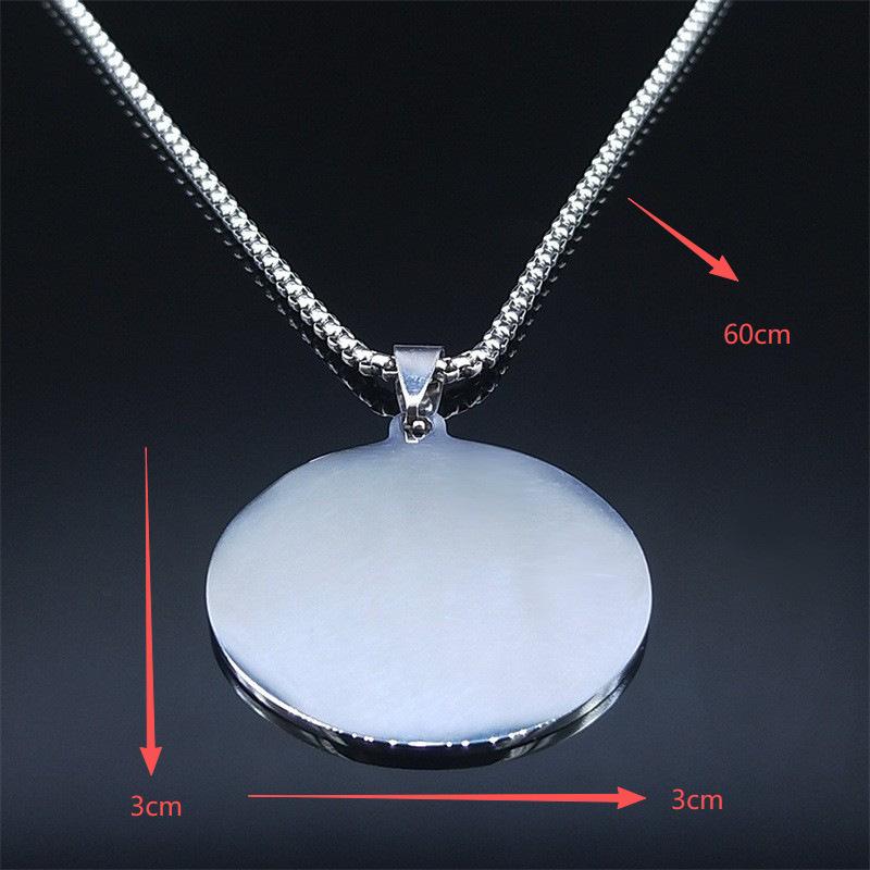 Necklace Vintage Metatron Cube Men's Round Pendant