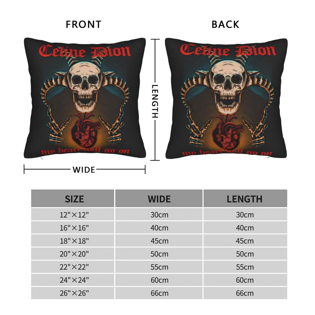 C-Celineds Dion My Heart Will Go On Pillow Case Custom Pillow Cover For Living Room Sofa Morden Pillowcases