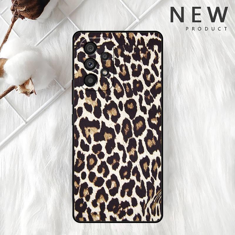 Tiger Leopard Print Case For Samsung Galaxy A54 A52 A14 5G A53 A12 A13 A71 A23 A34 A33 A21s Phone Cover