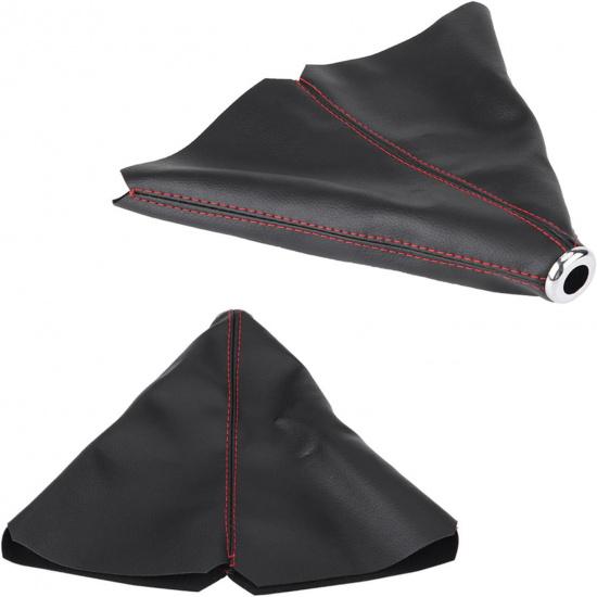 Zerone Shifter Boot, Universal PU Leather Shift Boot Retainer Stick Shift Gear Shifter Boot Gear Gaiter Cover Fit for Most Manual Cars