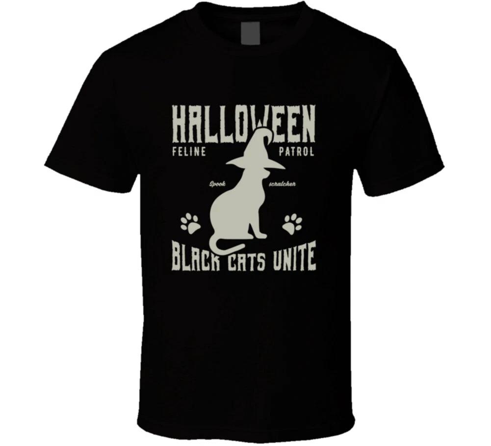 Halloween Feline Patrol Black Cats Unite Funny Gift T Shirt S