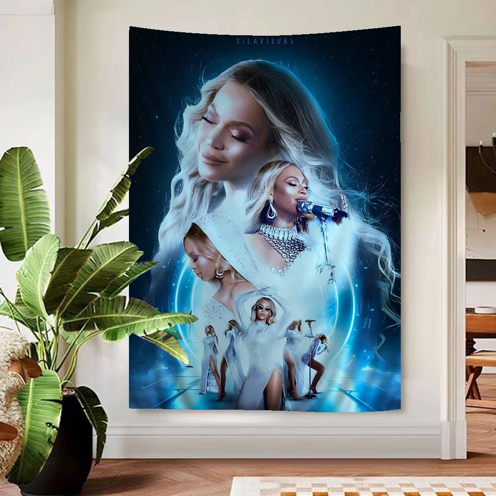 Beyonce Super Singer Printed Large Wall Tapestry Art Science Fiction Room Home Decor Decor Blanket