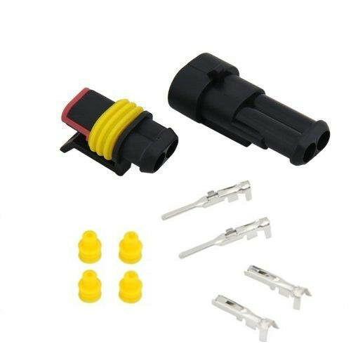 New 10 Kits 2 Pin Way Sealed Waterproof Electrical Wire Connector Plug Car Auto Van