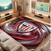 Athletic Bilbao Football Print Crystal Velvet Rug, Comfortable Water Absorbent Non Slip Indoor Floor Carpet