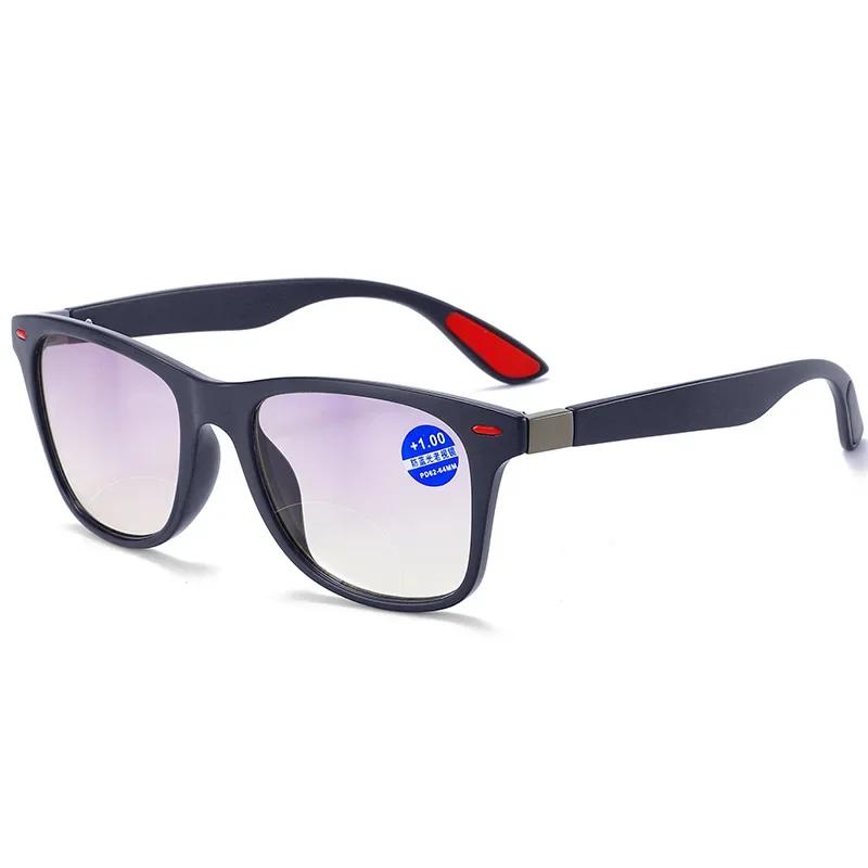 

New Double Light Reading Sunglasses Anti Blue Light Presbyopic Glasses Gradient Lenses with Degree for Men Women
