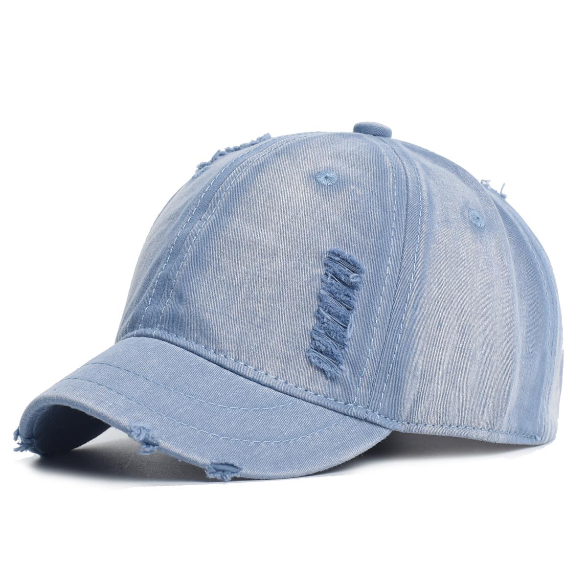 

Хлопковая бейсболка с короткими полями для мужчин и женщин, повседневная винтажная шляпа для папы, регулируемая кепка в стиле дальнобойщика, низкопрофильные кепки, нейлоновая застежка-лента небесно-голубой