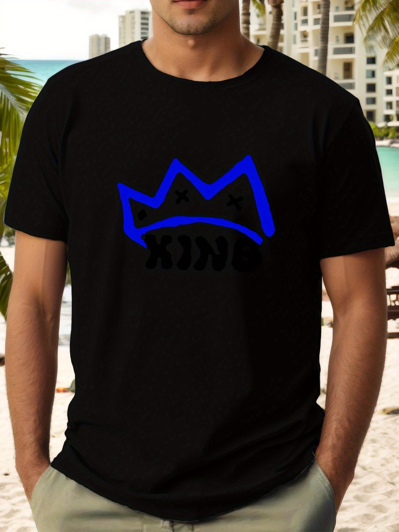 Crown KING Summer Simple Fashion Short Sleeve T-shirt M