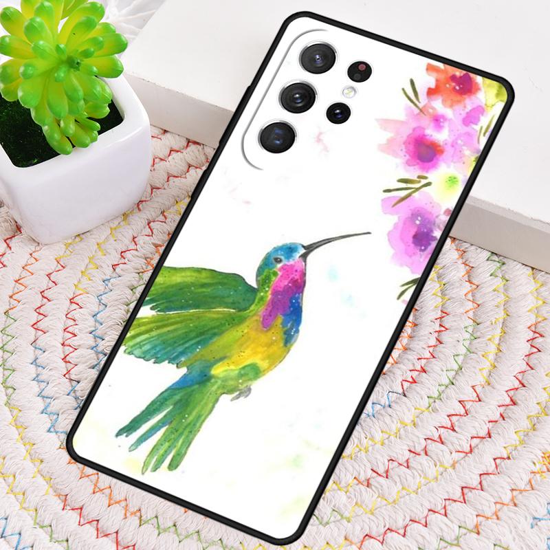 Lovely Birds Hummingbird soft Silicone Phone Case For Samsung Galaxy note 10 pro S26 S25 S24 S23 S22 S21 Plus Ultra Capa Cover