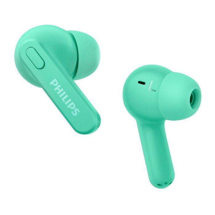 Casque Sans Fils - PHILIPS - TAT2206GR00 - Intra-auriculaire - Bluetooth - Vert